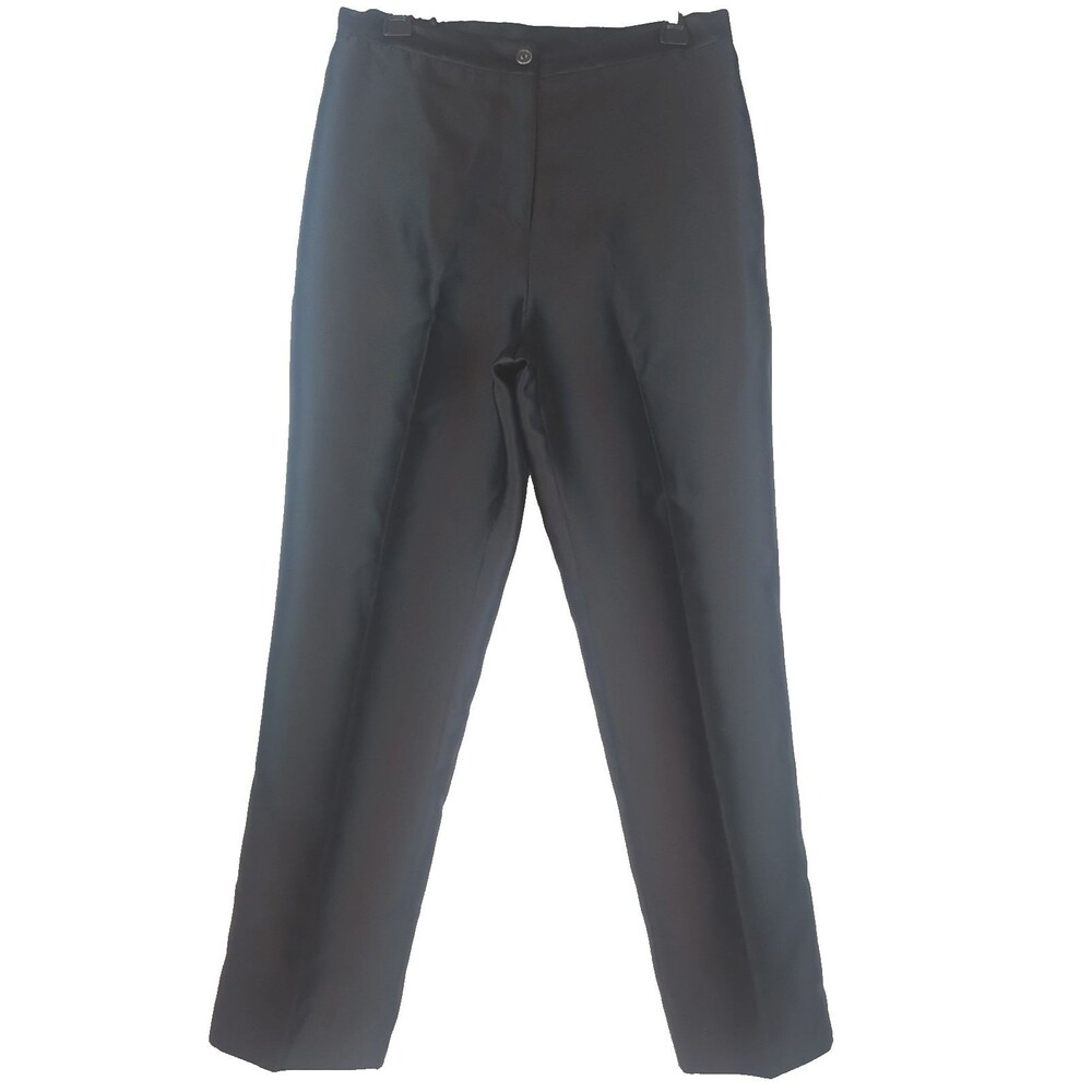 Lily & Taylor Couture Pants Black Sheen Classic Size 6 Silky Lining  Elegant